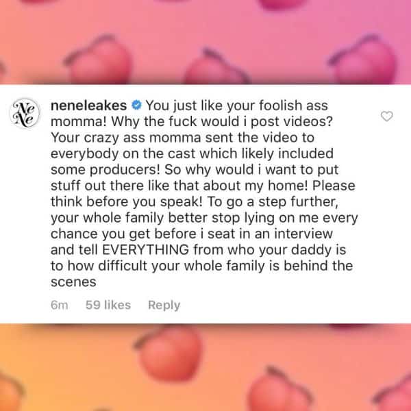 NeNe's Instagram post