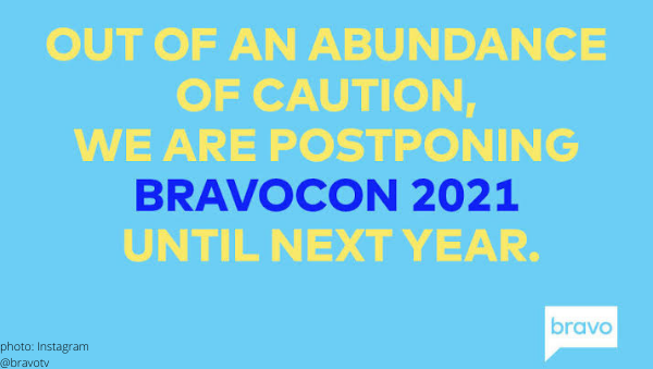 bravocon 2021 2022 covid delta variant nyc postponed rescheduled