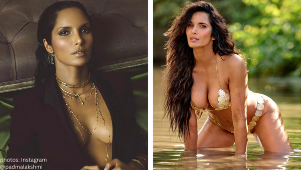 padma lakshmi top chef taste the nation bravo tv sports illustrated model bikini weight loss diet exercise