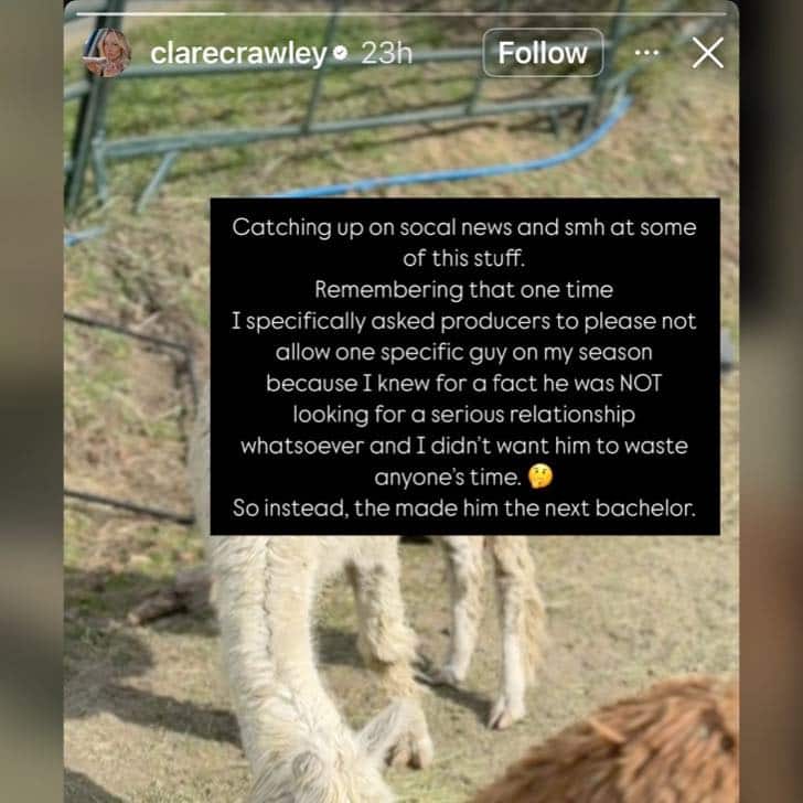 Clare Crawley IG post