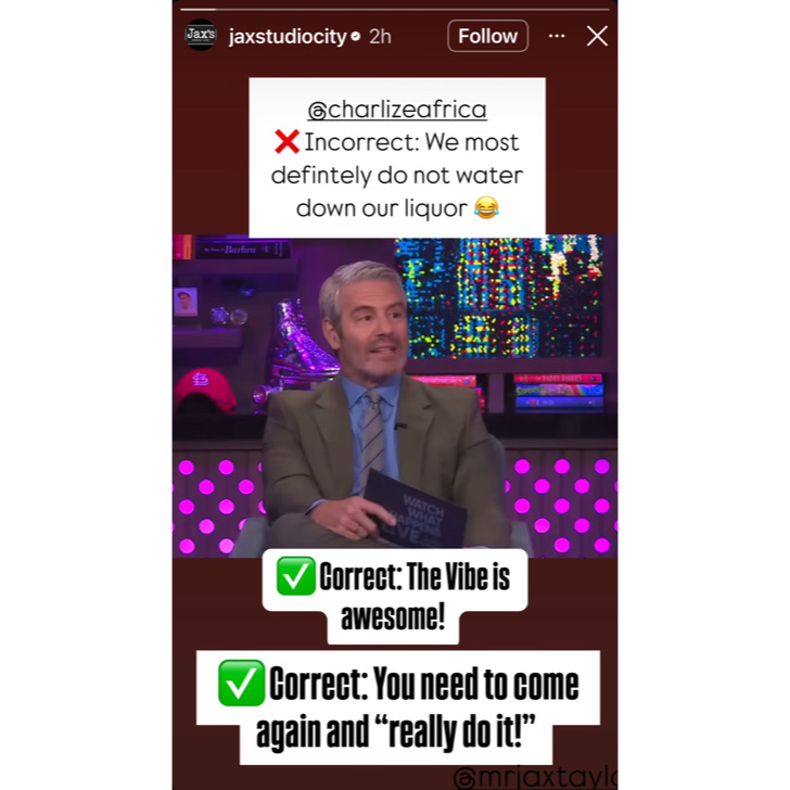 Jax's clapback