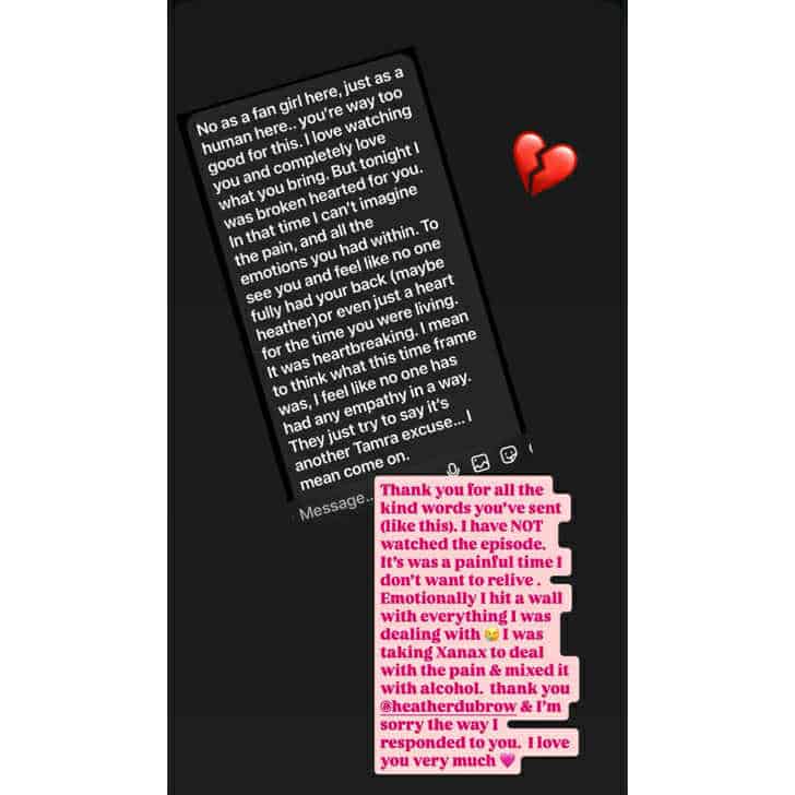 Tamra IG Story