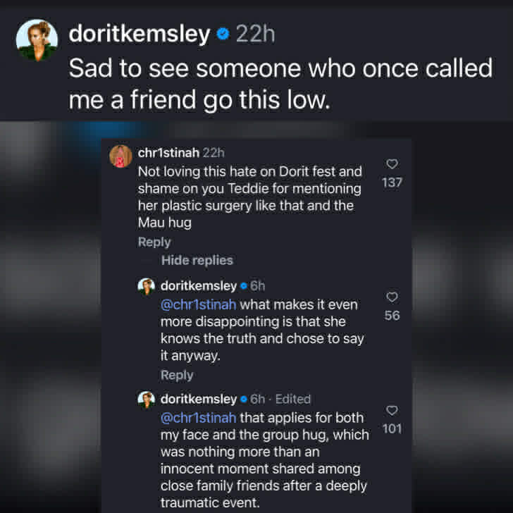 Dorit comments