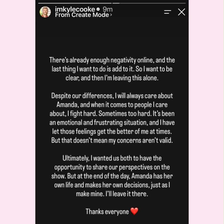 Kyle Cooke Statement